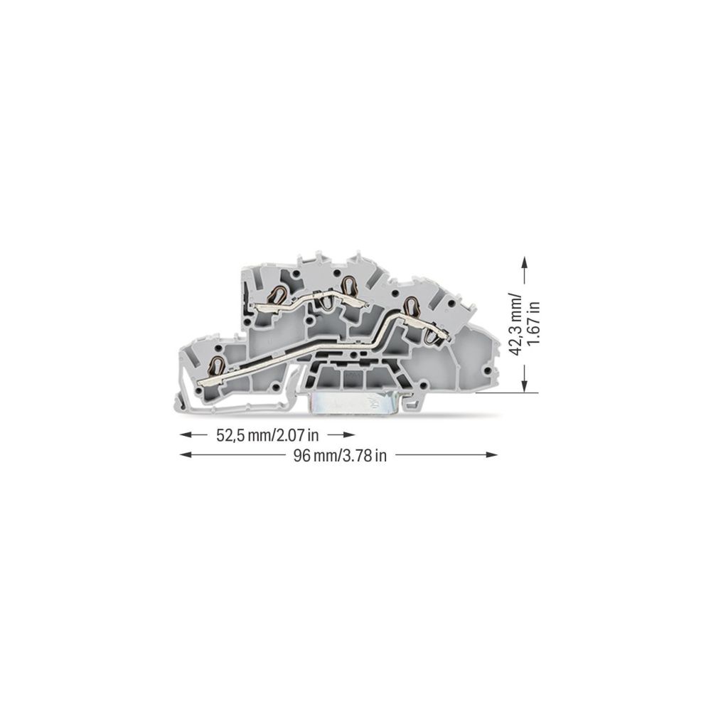 Wago Installationsetagenklemme 2003-7642 L/L, 0,25-4mm2, 400 V, 32 A, Grau... WAGO-2003-7642 4044918925594 (Abb. 7)