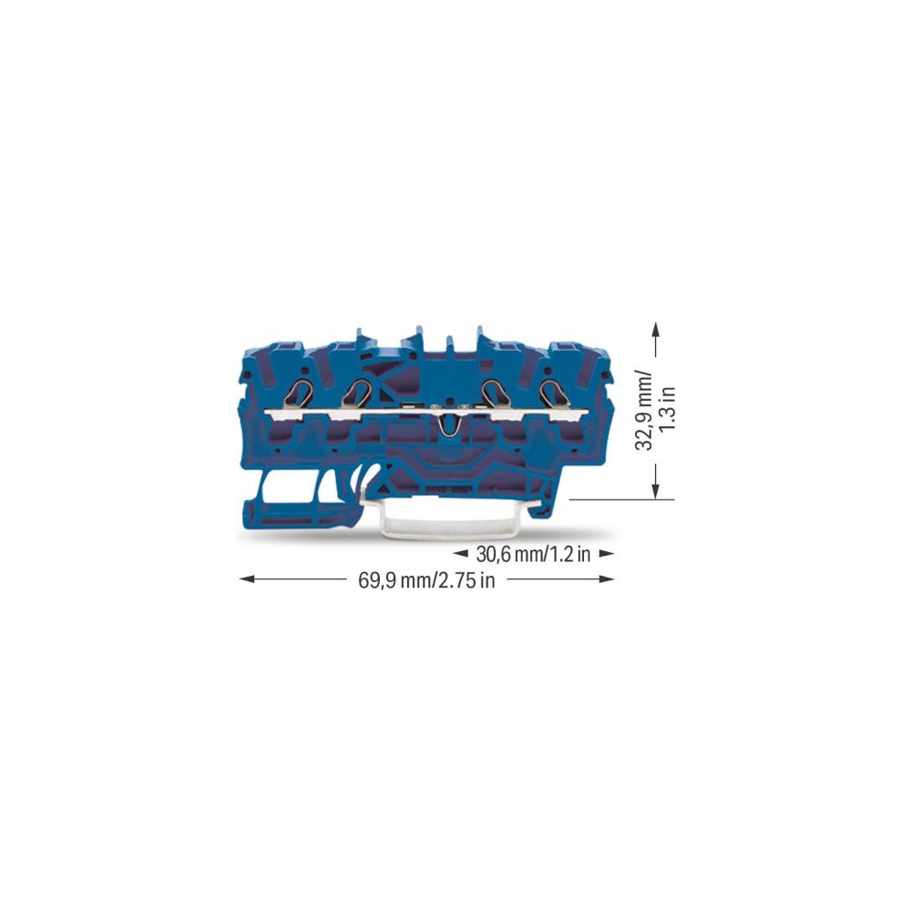 Wago 4-Leiter-Durchgangsklemme TOPJOB S 2002-1404, 0,25-4mm2, Polyamid, Blau... WAGO-2002-1404 4017332999304 (Abb. 8)