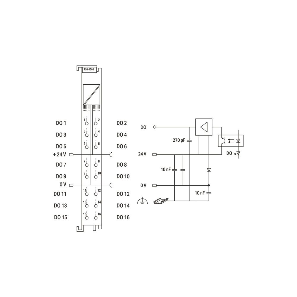 Wago Digitalausgangsmodul 750-1504, 16-Kanal, 24V, 0,5A, Polycarbonat/Polyamid 6.6, lich... WAGO-750-1504 4045454905576 (Abb. 6)