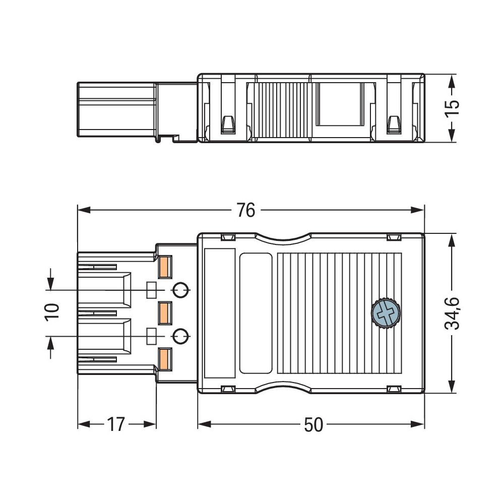 Wago Installationssteckverbinder WINSTA MIDI 770-113 Stecker, 3-polig, 25A, 250V, mit Zug... WAGO-770-113 4044918254083 (Abb. 7)