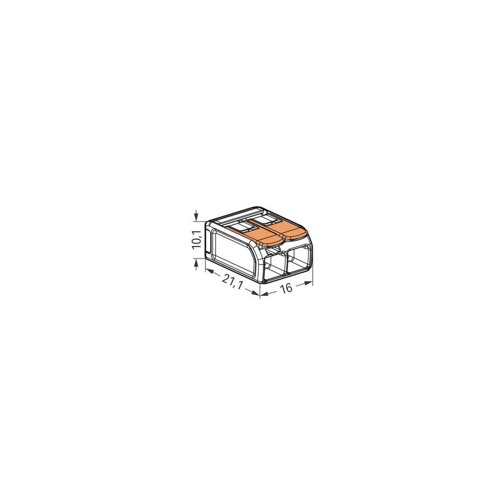 Wago Verbindungsklemme 221 221-612, 0,5-6mm2, Polycarbonat, Transparent/Orange... WAGO-221-612 4055143704168 (Abb. 7)