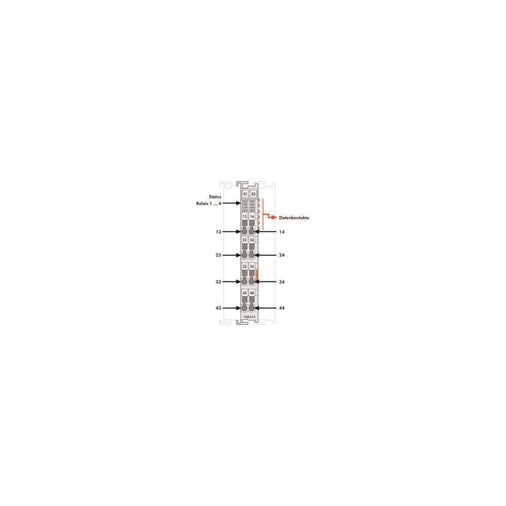Wago 4-Kanal-Relaisausgang 750-515, 250V, 2A, 100x12x67,8mm... WAGO-750-515 4055143512831 (Abb. 7)
