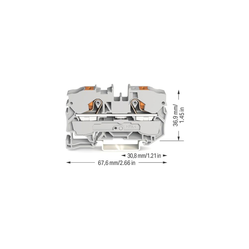 Wago 2-Leiter-Durchgangsklemme TOPJOB S 2210-1201, 10mm2, Federzuganschluss, Grau... WAGO-2210-1201 4055143735698 (Abb. 4)