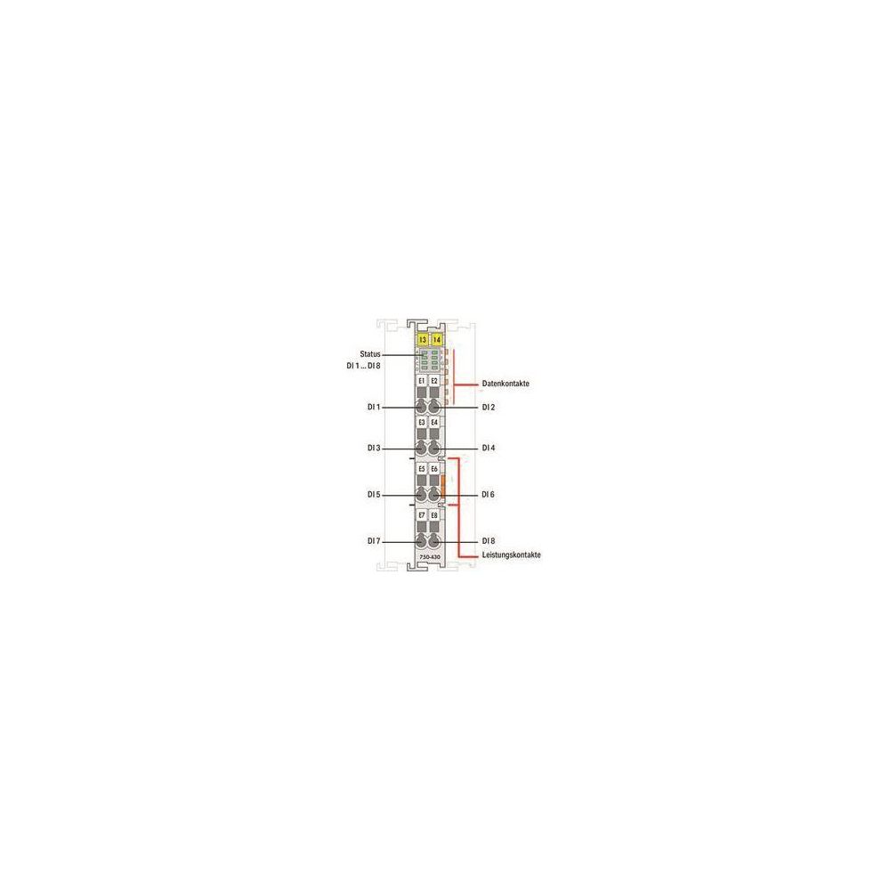 Wago Digitaleingangsmodul 750-430, 8 Kanäle, 24V DC, 3ms, 100x12x67,8mm, Polycarbonat/Pol... WAGO-750-430 4045454392802 (Abb. 3)