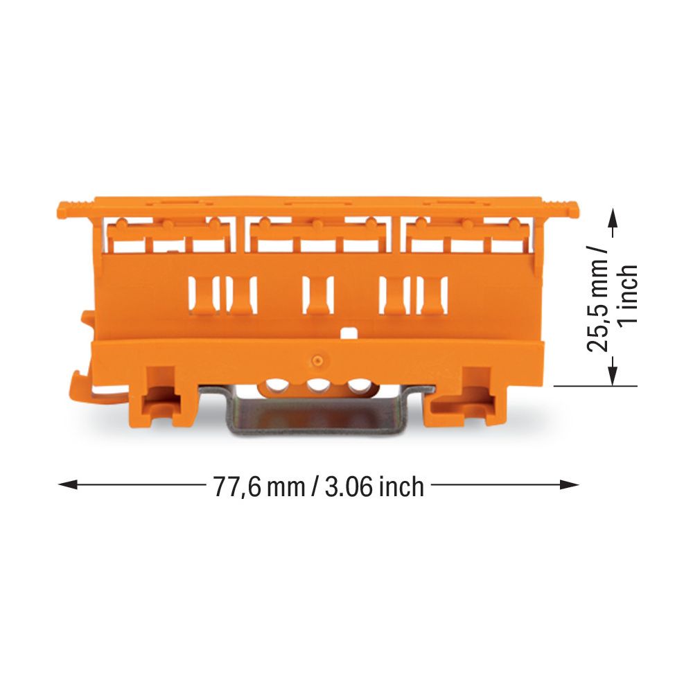 Wago Befestigungsadapter Serie 221 221-500, 4 mm2, Tragschiene 35/Schraubbefestigung, Pol... WAGO-221-500 4055143421942 (Abb. 7)