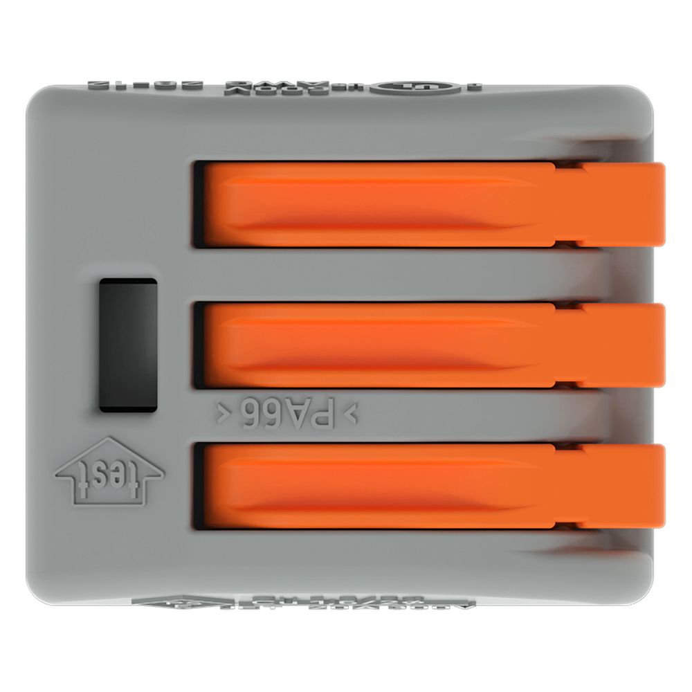 Wago Verbindungsklemme 222 222-413, 3-Leiter, 0,08-4mm2, 400V, 32A, Grau... WAGO-222-413 4017332955676 (Abb. 16)