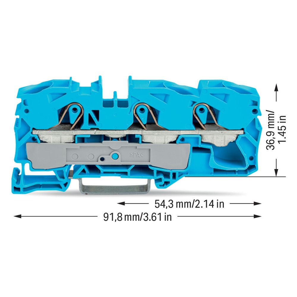Wago 3-Leiter-Durchgangsklemme 2016 2016-1304, 16mm2, Blau... WAGO-2016-1304 4017332076739 (Abb. 6)