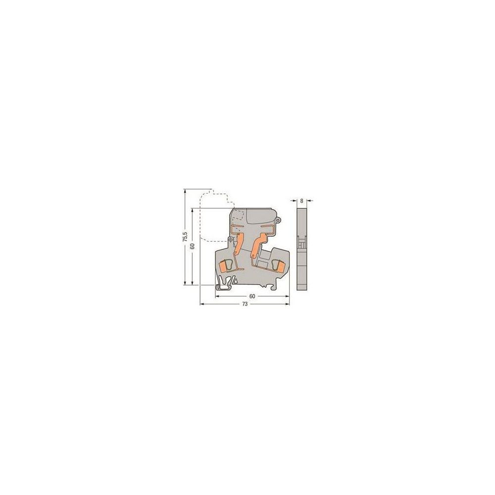 Wago 2-Leiter-Sicherungsklemme 281 281-611, 800V 10A 4mm2, Polyamid, Grau... WAGO-281-611 4045454614591 (Abb. 6)