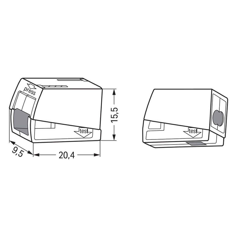 Wago Leuchtenklemme 224 224-112, 400V 24A, weiß, 224-112... WAGO-224-112 4044918583596 (Abb. 10)