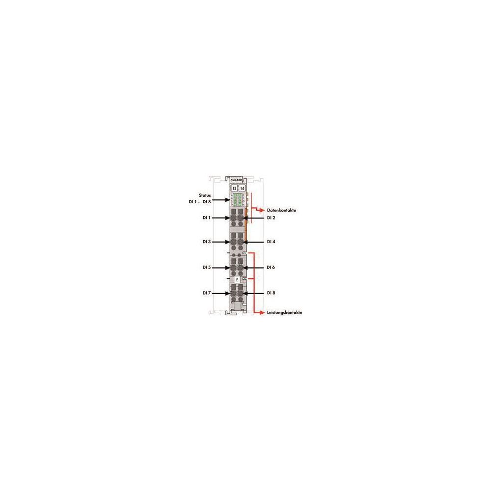 Wago Digitaleingangsmodul 753-430, 8 Kanäle, 24V DC, 3ms, Polycarbonat/Polyamid 6.6, lich... WAGO-753-430 4045454394431 (Abb. 4)