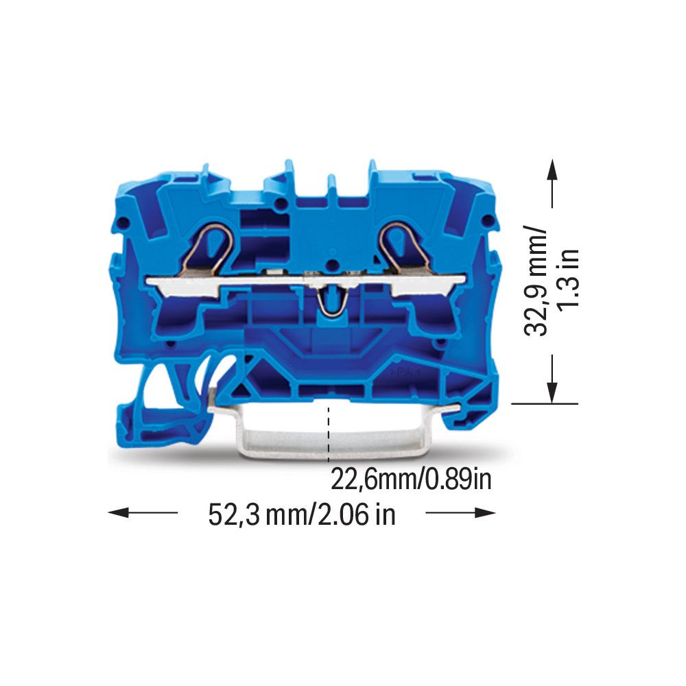 Wago 2-Leiter-Durchgangsklemme TOPJOB S 2004-1204, 4mm2, 800V, 32A, Blau... WAGO-2004-1204 4017332071086 (Abb. 6)