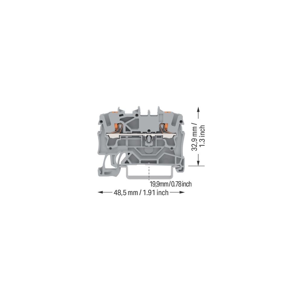 Wago 2-Leiter-Durchgangsklemme 2202 2202-1201, 2,5mm2, Polyamid, grau... WAGO-2202-1201 4055143848497 (Abb. 3)