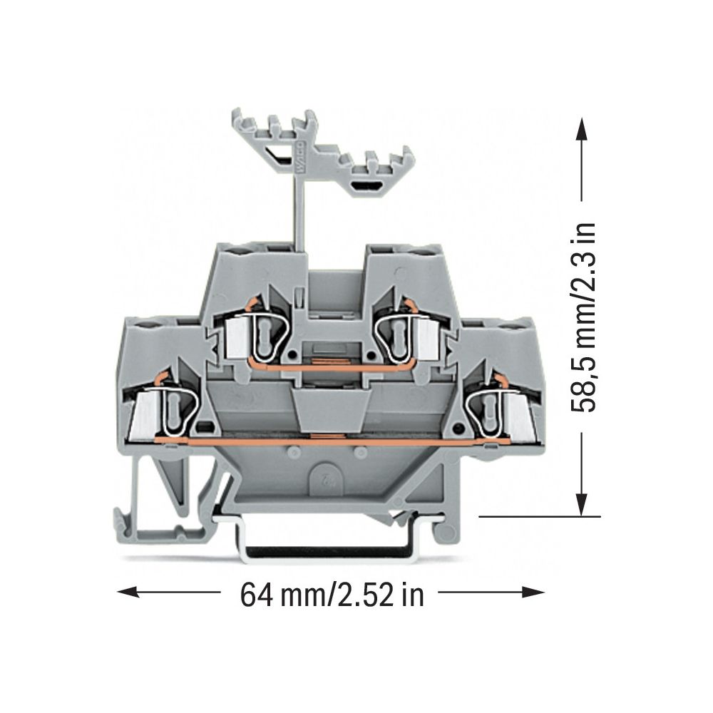 Wago Doppelstockklemme 280 280-519, 2,5mm2, 500V, 20A, Thermoplast, Grau... WAGO-280-519 4050821293583 (Abb. 6)