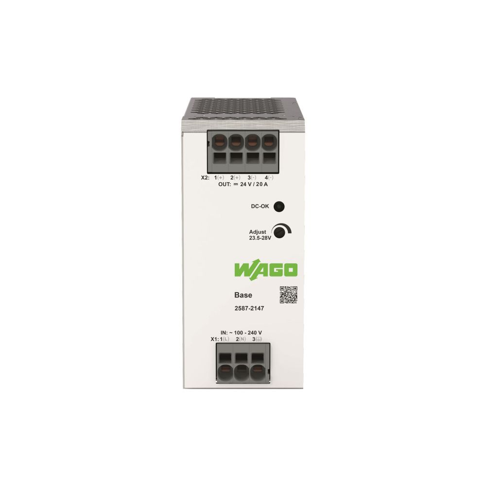 Wago Primär getaktete Stromversorgung Base 24V 20A, 480W, 56x125x138mm, IP20... WAGO-2587-2147 4066966626698 (Abb. 10)