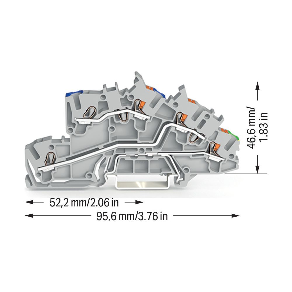 Wago Installationsetagenklemme 2203-7546, 400V 31A 5,2mm, Grau... WAGO-2203-7546 4066966122008 (Abb. 6)