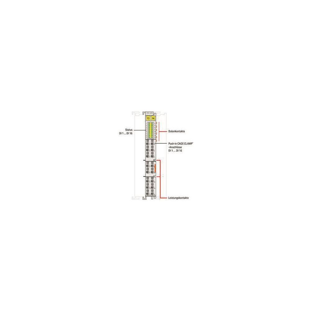 Wago Digitaleingangsmodul 750-1405, 16 Kanäle, 24V DC, 3ms, Polycarbonat/Polyamid 6.6, l... WAGO-750-1405 4045454905590 (Abb. 4)
