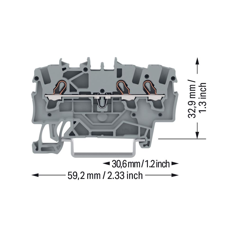 Wago 3-Leiter-Durchgangsklemme TOPJOB S 2001-1301, 1,5mm2, 800V, 18A, Grau... WAGO-2001-1301 4017332998628 (Abb. 9)