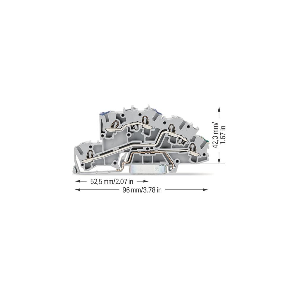 Wago Installationsetagenklemme 2003 2003-7646, 0,25-4mm2, 32A, 400V, Grau... WAGO-2003-7646 4044918925617 (Abb. 9)