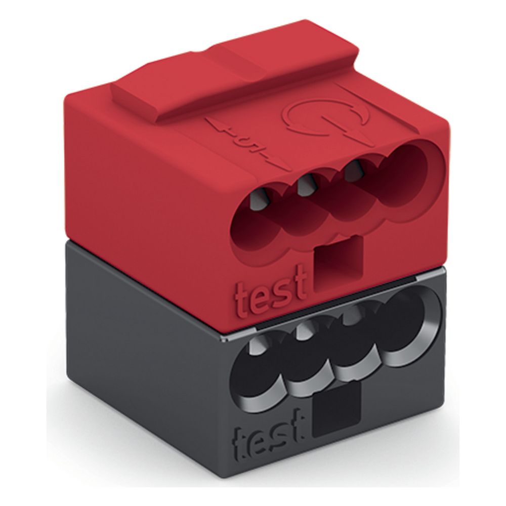Wago 4-Leiter-Buchsenklemme 243-211, 0,6-0,8mm, Polyamid, Dunkelgrau/Rot... WAGO-243-211 4055143962315 (Abb. 10)