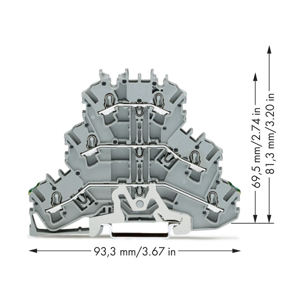 Wago Dreistockklemme TOPJOB S 2002-3227, 5,2mm, Polyamid, Grau... WAGO-2002-3227 4044918691215 (Abb. 3)