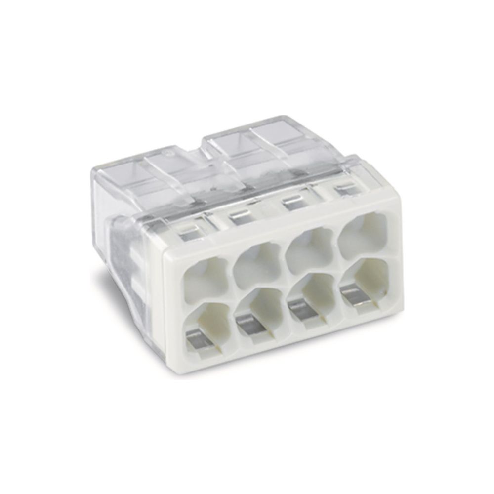Wago Verbindungsdosenklemme 2273-208, 8-Leiter 0,5-2,5mm2, 450V 24A, Transparent/Grau... WAGO-2273-208 4050821027881 (Abb. 4)