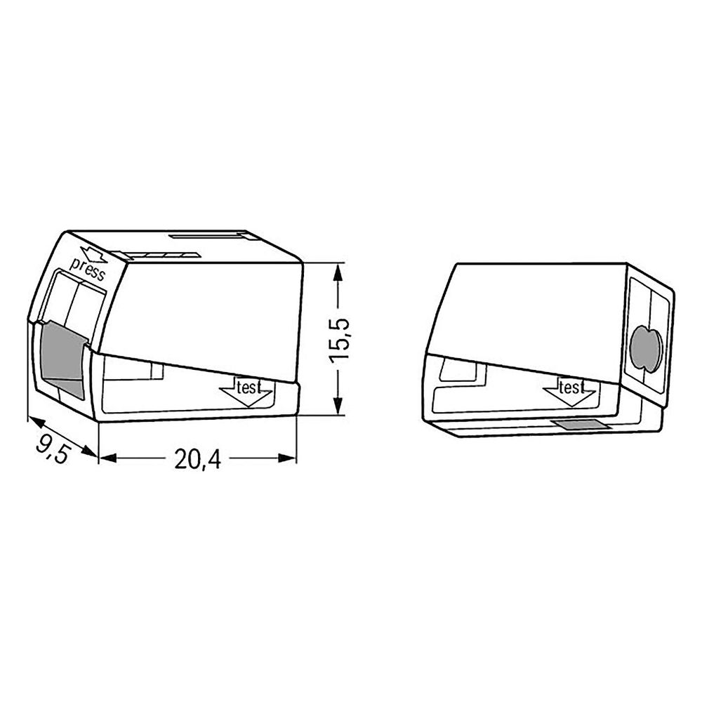 Wago Leuchtenklemme 224 224-112, 400V 24A, weiß, 224-112... WAGO-224-112 4044918583596 (Abb. 3)