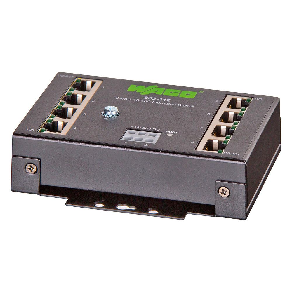 Wago Industrial-ECO-Switch 852-112, 8 Ports 100 Mbit/s, Stahlblech, Schwarz... WAGO-852-112 4045454847586 (Abb. 2)