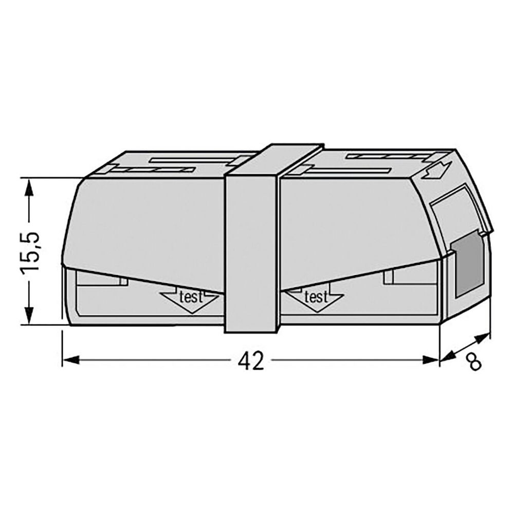 Wago Leuchtenklemme 224-201, 0,5-2,5mm2, 400V, 24A, Grau... WAGO-224-201 4044918818407 (Abb. 3)