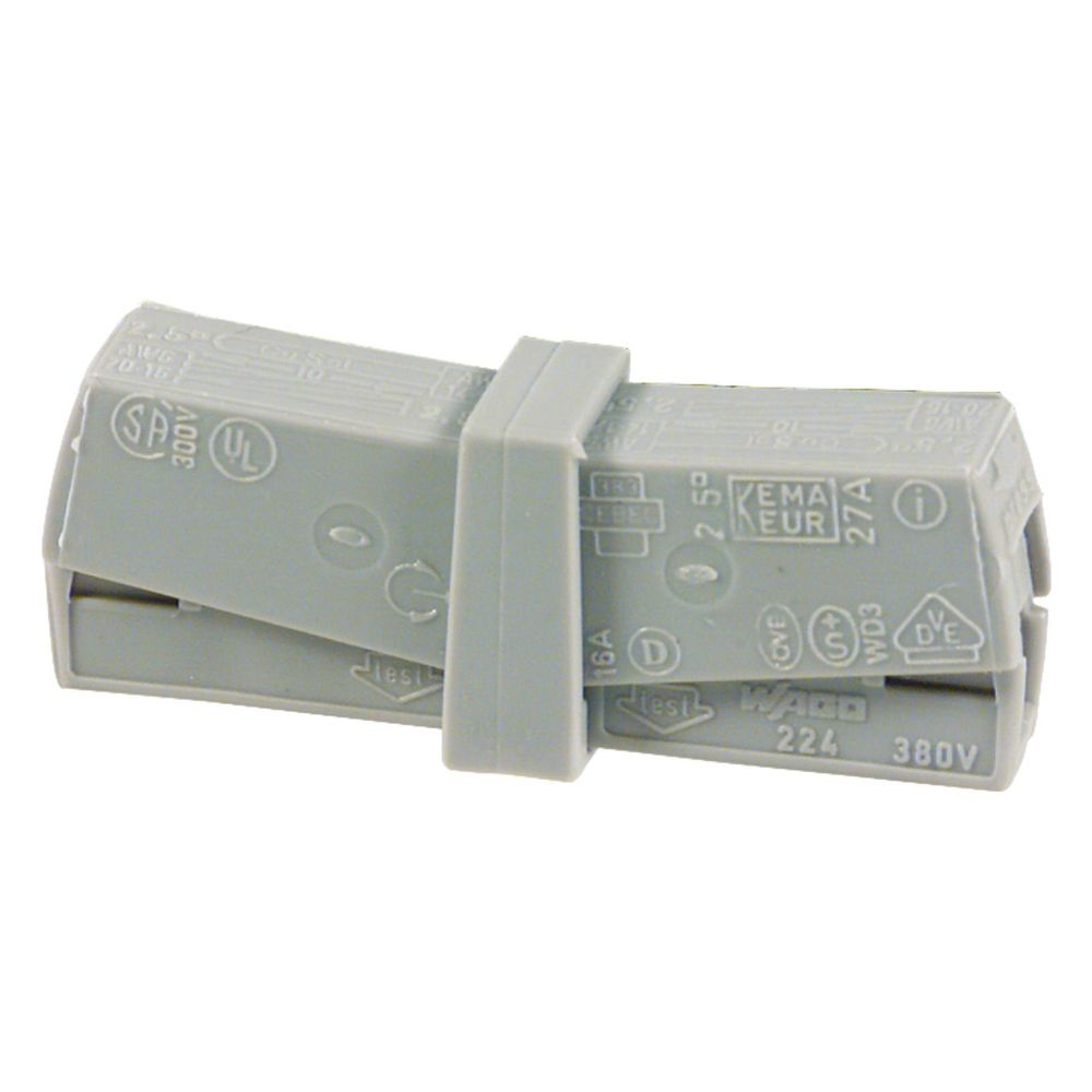 Wago Leuchtenklemme 224-201, 0,5-2,5mm2, 400V, 24A, Grau... WAGO-224-201 4044918818407 (Abb. 2)