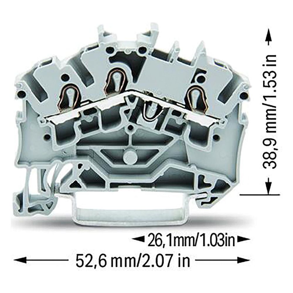 Wago 4-Leiter-Durchgangsklemme TOPJOB S 2002-1401, 2,5mm2, 800V, 24A, Grau... WAGO-2002-1401 4017332999281 (Abb. 3)