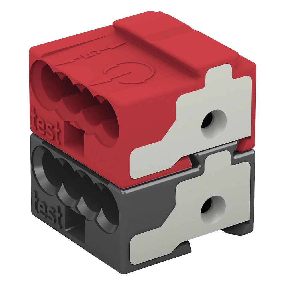 Wago 4-Leiter-Buchsenklemme 243-211, 0,6-0,8mm, Polyamid, Dunkelgrau/Rot... WAGO-243-211 4055143962315 (Abb. 4)