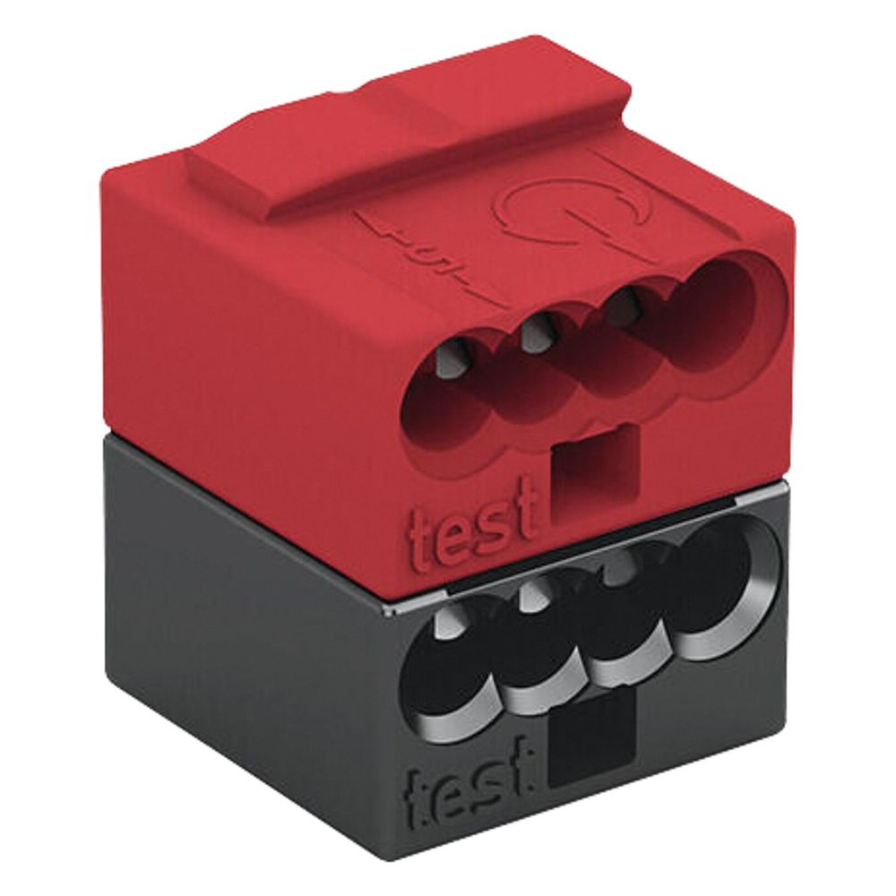Wago 4-Leiter-Buchsenklemme 243-211, 0,6-0,8mm, Polyamid, Dunkelgrau/Rot... WAGO-243-211 4055143962315 (Abb. 2)