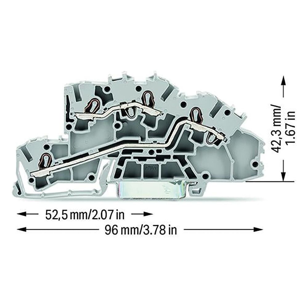 Wago Installationsetagenklemme 2003 2003-7646, 0,25-4mm2, 32A, 400V, Grau... WAGO-2003-7646 4044918925617 (Abb. 3)