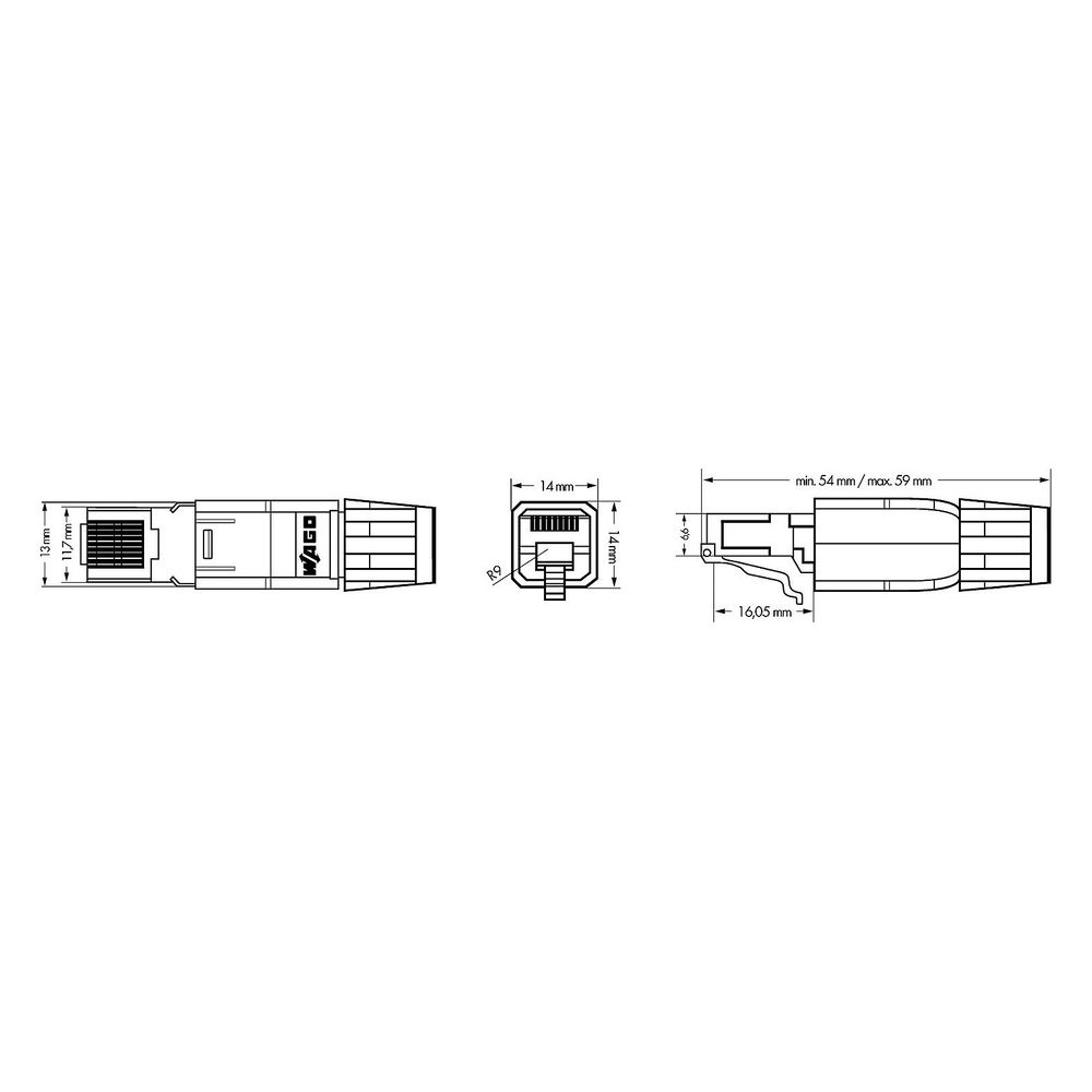 Wago ETHERNET-Stecker 750-975, IP20, Kategorie 5E, Kunststoff, Lichtgrau, 750-975... WAGO-750-975 4045454482480 (Abb. 3)