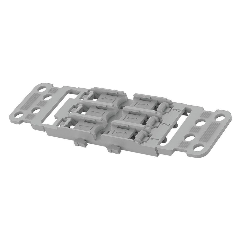 Wago Befestigungsadapter 221-2513, 3-fach, Rastfuß, Polyamid, Grau... WAGO-221-2513 4055144066562 (Abb. 2)