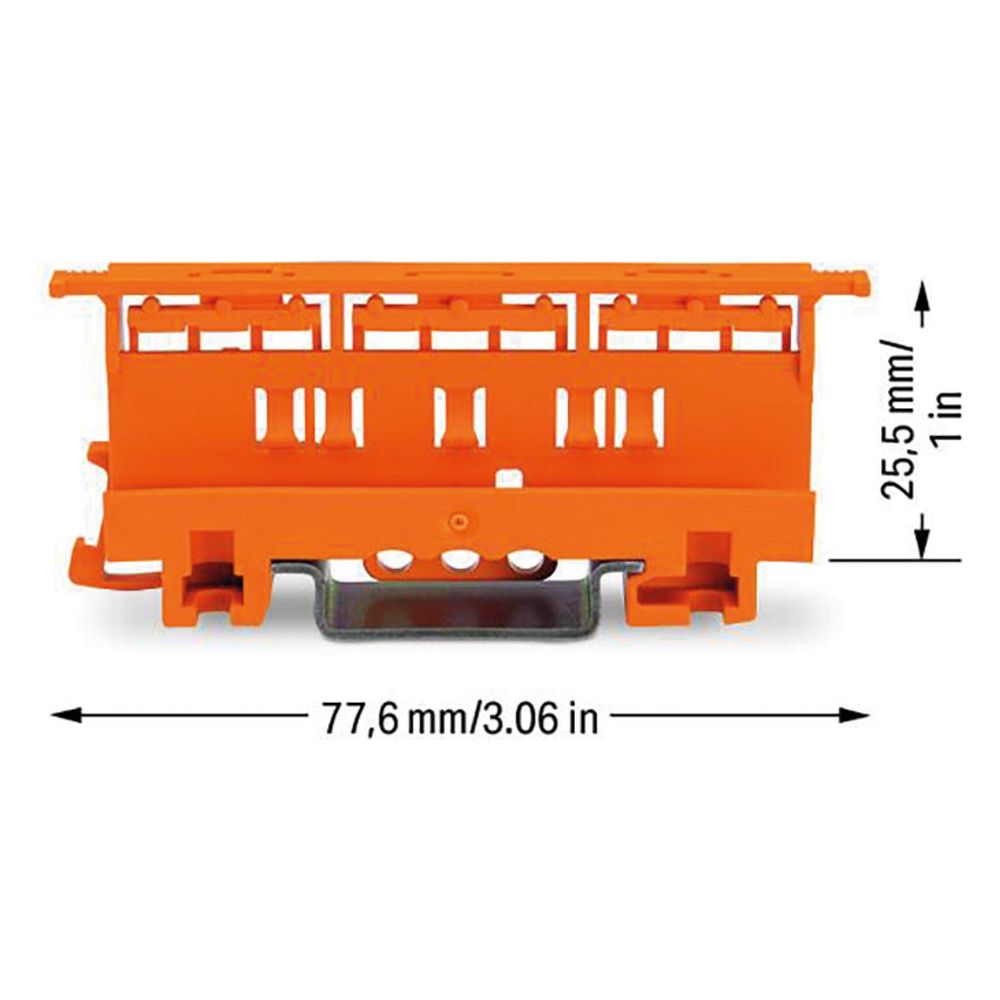 Wago Befestigungsadapter Serie 221 221-500, 4 mm2, Tragschiene 35/Schraubbefestigung, Pol... WAGO-221-500 4055143421942 (Abb. 3)