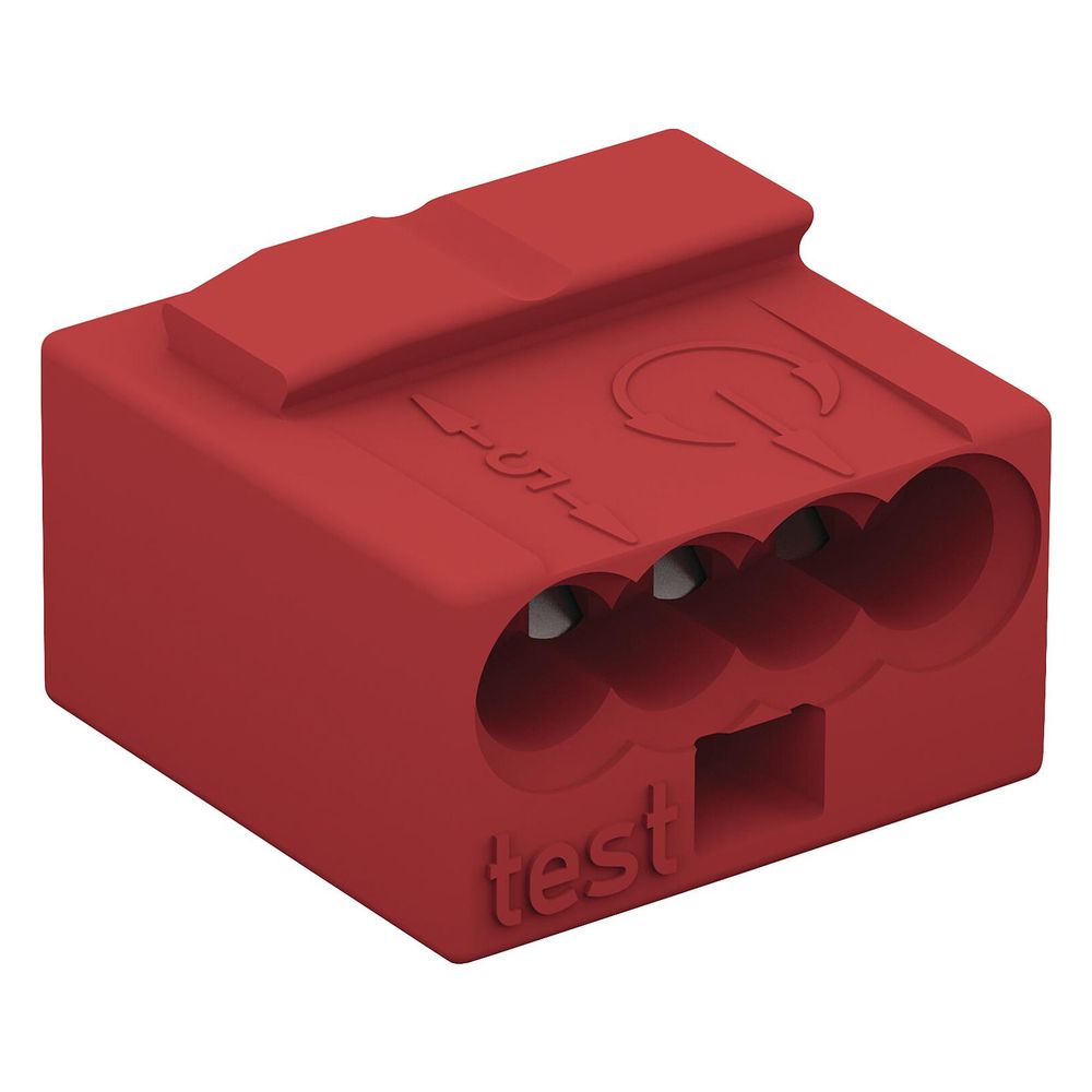 Wago Verbindungsdosenklemme 243 243-804, 4-Leiter 0,6-0,8mm, Rot... WAGO-243-804 4044918441025 (Abb. 2)