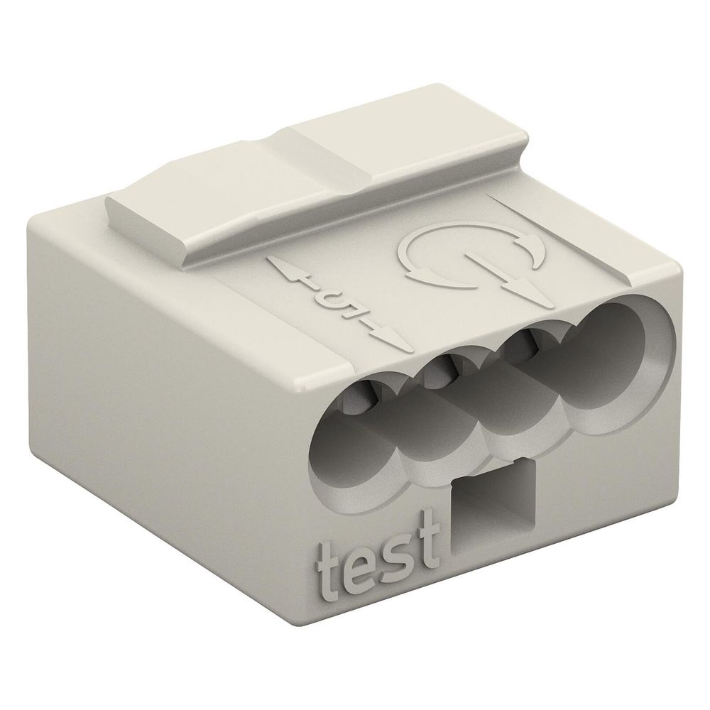 Wago MICRO-Verbindungsdosenklemme 243 243-304, 4-Leiter 0,6-0,8mm, 100V 6A, Lichtgrau... WAGO-243-304 4044918440691 (Abb. 2)