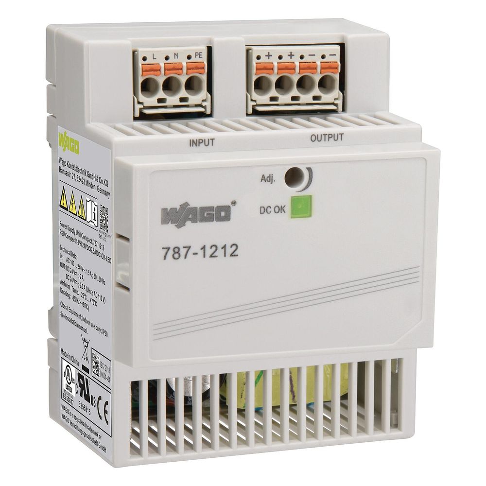 Wago Stromversorgung COMPACT Power 787-1212, 60W 24V 2,5A, Federzuganschluss... WAGO-787-1212 4055143908016 (Abb. 2)