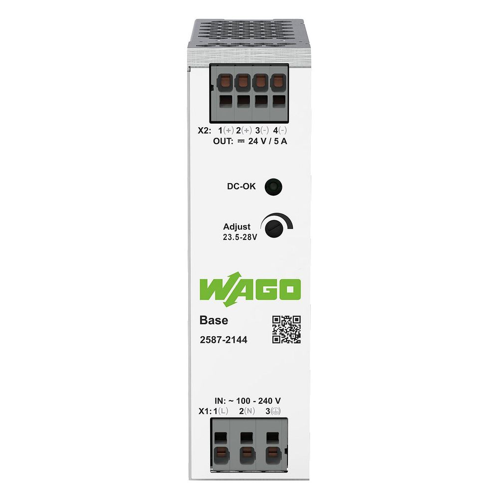 Wago Primär getaktete Stromversorgung Base, 120W 24V 5A, 56x125x138mm... WAGO-2587-2144 4066966626483 (Abb. 2)