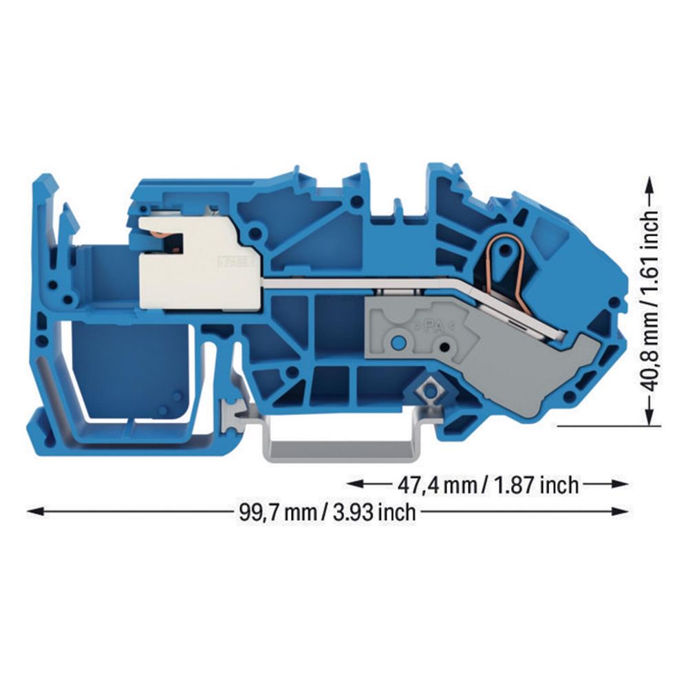Wago N-Trennklemme TOPJOB S 2016-7714, 16mm2, 250V, 76A, 12x99,7x40,8mm, Polyamid, Blau... WAGO-2016-7714 4045454685300 (Abb. 4)