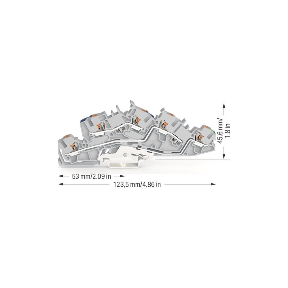 Wago Installationsetagenklemme 2205, 250V 40A, Polyamid, Grau, 2205-7646... WAGO-2205-7646 4066966165234 (Abb. 3)