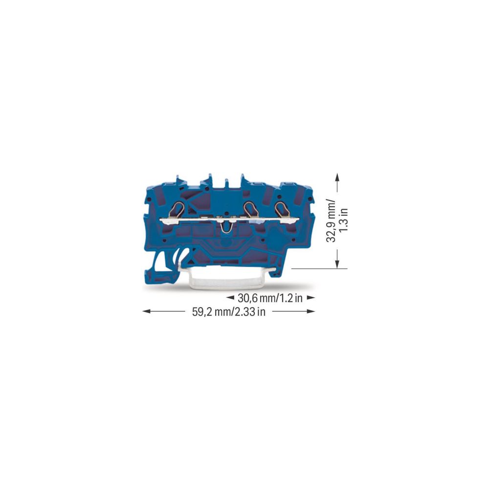 Wago 3-Leiter-Durchgangsklemme 2001 2001-1304, 1,5mm2, 800V, 18A, 4,2mm, Blau... WAGO-2001-1304 4017332998635 (Abb. 3)
