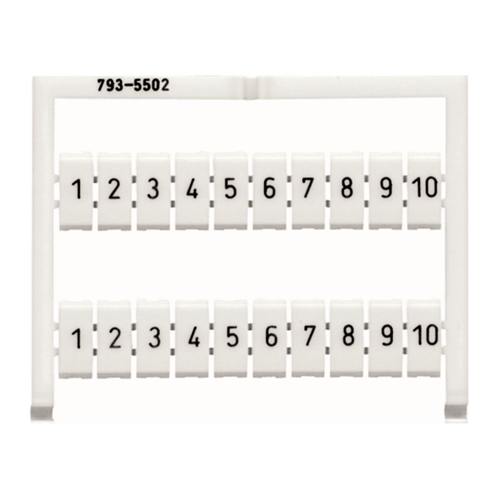 Wago WMB-Beschriftungskarte 793-5502, 5,2mm, 1-10, weiß... WAGO-793-5502 4044918844796 (Abb. 5)