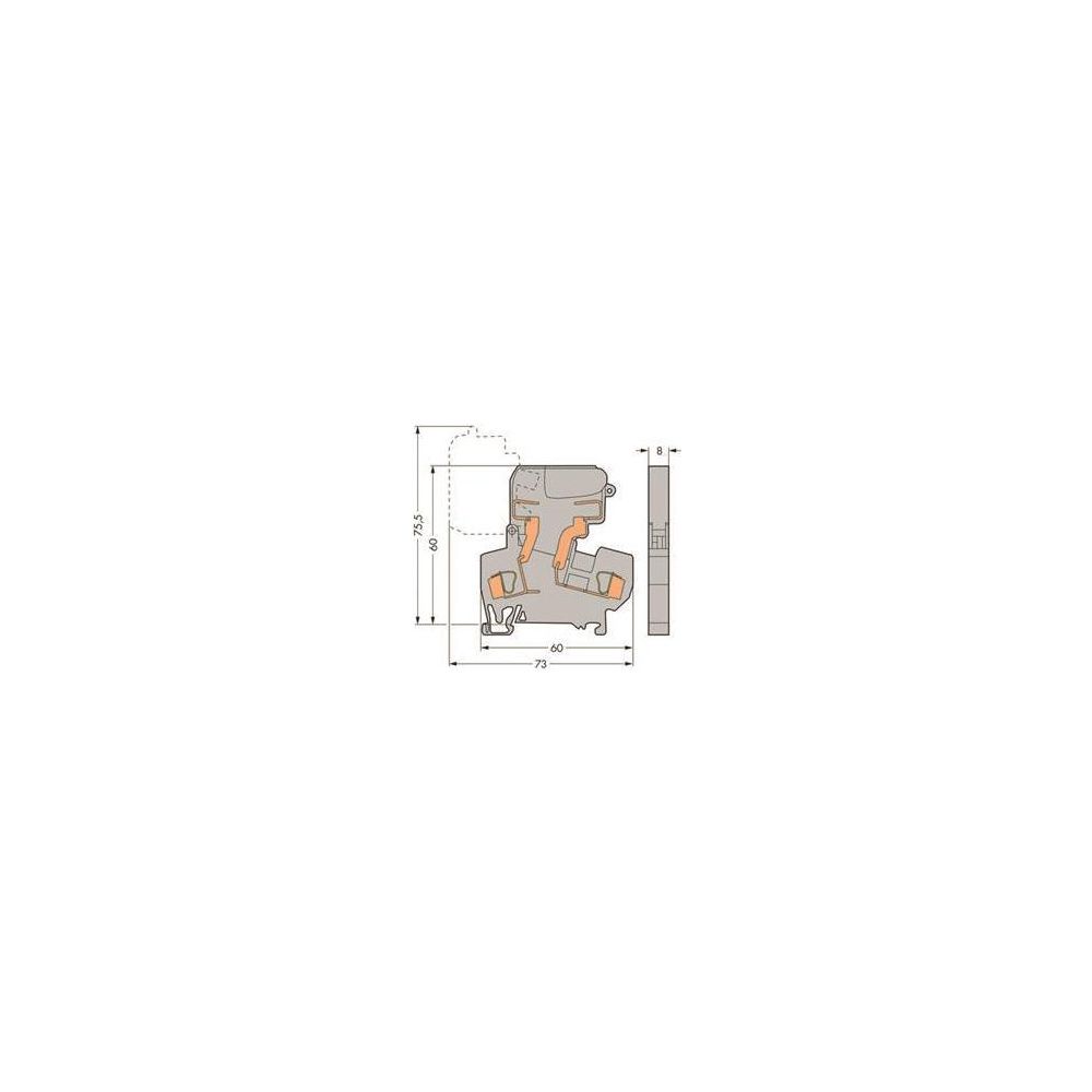 Wago 2-Leiter-Sicherungsklemme 281 281-611, 800V 10A 4mm2, Polyamid, Grau... WAGO-281-611 4045454614591 (Abb. 7)