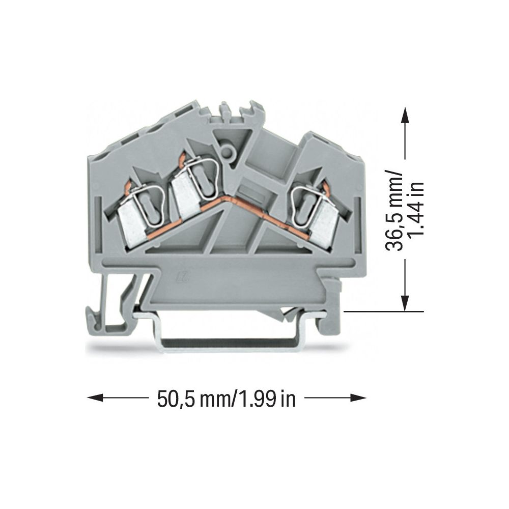 Wago 3-Leiter-Durchgangsklemme 280-641, 2,5mm2, Thermoplast, Grau... WAGO-280-641 4044918325806 (Abb. 7)