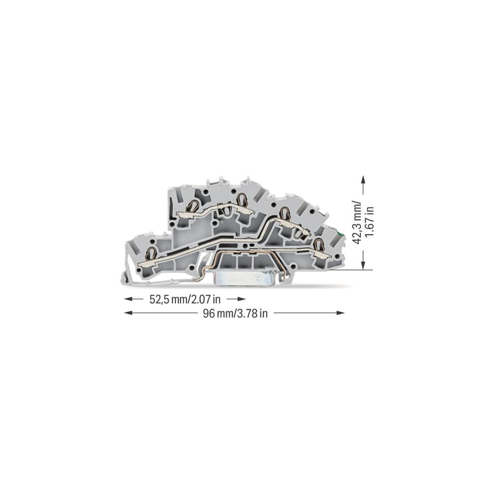 Wago Installationsetagenklemme 2003-7645, 32A 400V, 0,25-4mm2, Grau... WAGO-2003-7645 4044918925600 (Abb. 3)