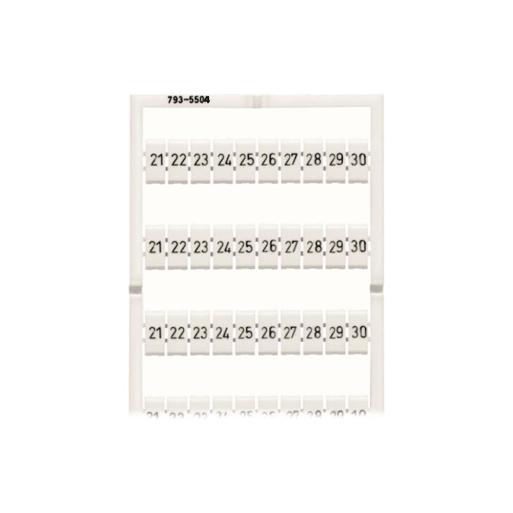 Wago WMB-Beschriftungskarte 793-5504, Rastermaß 5mm, weiß... WAGO-793-5504 4044918934473 (Abb. 2)