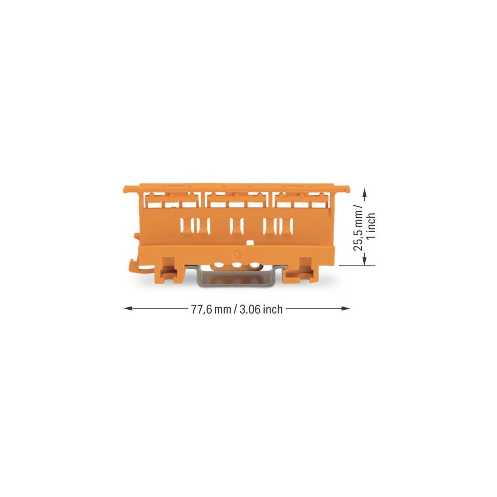 Wago Befestigungsadapter Serie 221 221-500, 4 mm2, Tragschiene 35/Schraubbefestigung, Pol... WAGO-221-500 4055143421942 (Abb. 5)