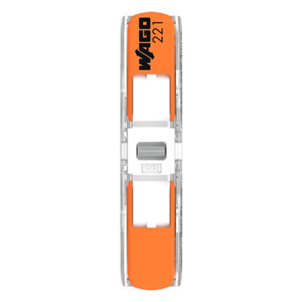Wago Durchgangsverbinder 221 221-2401, 0,2-4mm2, 450V, 32A, Transparent/Orange... WAGO-221-2401 4066966120271 (Abb. 22)